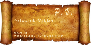 Poloczek Viktor névjegykártya